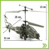 Helicoptero Rc Apache Ah64 3 Canales Remoto Luces Led Nuevo