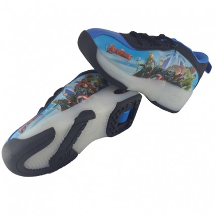 zapato teni patín niño the avengers cordones 1 rueda retracril luces