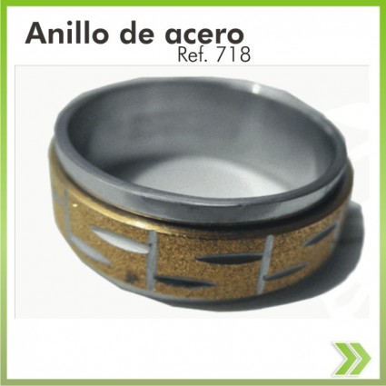 Anillo Acero Inoxidable Joya Talla 9 Elegante 1 Pieza Ref 718