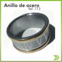Anillo Acero Inoxidable Joya Talla 9 Elegante 1 Pieza Ref. 713