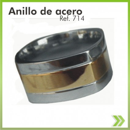 Anillo Acero Inoxidable Joya Talla 9 Elegante 1 Pieza Ref. 714