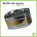 Anillo Acero Inoxidable Joya Talla 9 Elegante 1 Pieza Ref. 714