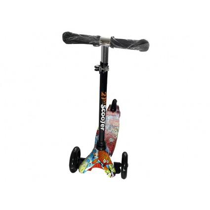 Scooter Patineta Hidráulica Estampada Monopatín Calavera Niños