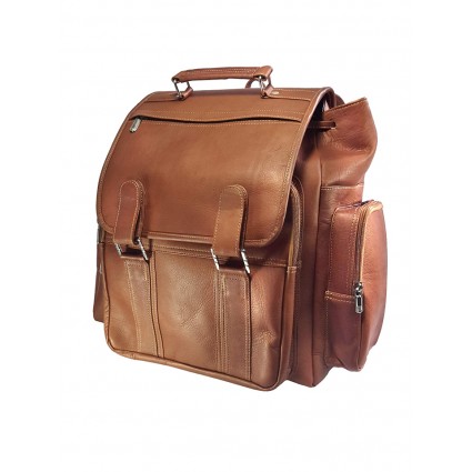 Bolso Morral Dama Cuero Piloto Grande Color Miel