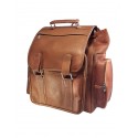 Bolso Morral Dama Cuero Piloto Grande Color Miel