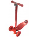 Scooter Patineta Monopatín Hidráulico Mediano Unicolor Rojo 316 Llantas Grandes