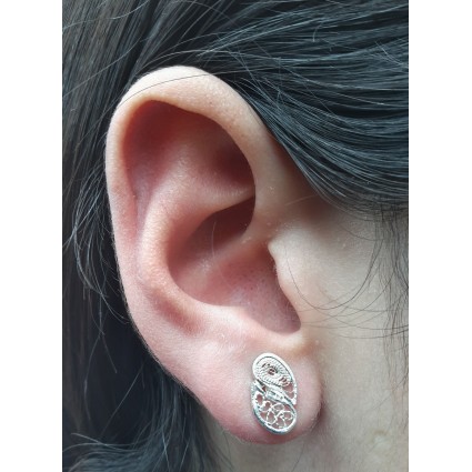 Joya Arete Plata Filigrana Mompox Artesania Pendiente Gotas 1,6 gr
