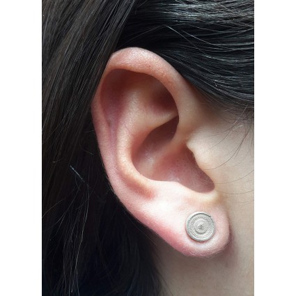 Joya Arete Plata Filigrana Mompox Artesania Pendiente Trenzas Cerradas 1,6 gr