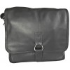Bolso Maletín Carriel Cuero 100% Legitimo Unisex  Grande Aro Negro Manos Libres