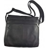 Bolso Maletín Carriel Cuero 100% Legitimo Unisex  Grande Aro Negro Manos Libres