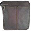 Bolso Carriel 100% Cuero Legitimo Grande 32x28x8 Manos Libres Ref-F00F21 Cafe