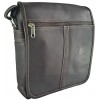 Bolso Carriel 100% Cuero Legitimo Grande 32x28x8 Manos Libres Ref-F00F21 Cafe