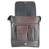 Bolso Carriel 100% Cuero Legitimo Grande 32x28x8 Manos Libres Ref-F00F21 Cafe