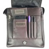 Bolso Carriel 100% Cuero Legitimo Grande 32x28x8 Manos Libres Ref-F00F21 Cafe