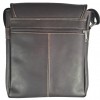 Bolso Carriel 100% Cuero Legitimo Grande 32x28x8 Manos Libres Ref-F00F21 Cafe