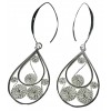 Joya Arete Plata Tailandesa Pendiente Zarcillo Gotas 3,7 gr