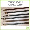 Correa Cinturon Hombre Sintetico Cuero Hebilla Metalica