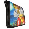 Bolso Arte Carriel 100% Cuero Pintura Original Acrilico Unisex Manos Libres 25 x 23 cm Musico Saxo