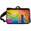 Bolso Arte Maletín 100% Cuero F25 Pintura Original Acrilico Unisex Manos Libres
