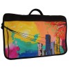 Bolso Arte Maletín 100% Cuero F25 Pintura Original Acrilico Unisex Manos Libres