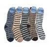 3 Pares Medias Térmicas Calentadoras Rayas Extra Larga Talla Unica M032 Mujer