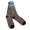 3 Pares Medias Térmicas Calentadoras Rayas Extra Larga Talla Unica M032 Mujer